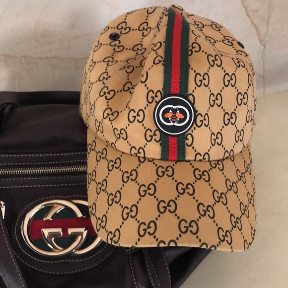 NWOT Logo (Beige) G baseball cap with house brand Bee - Picture 4 of 16